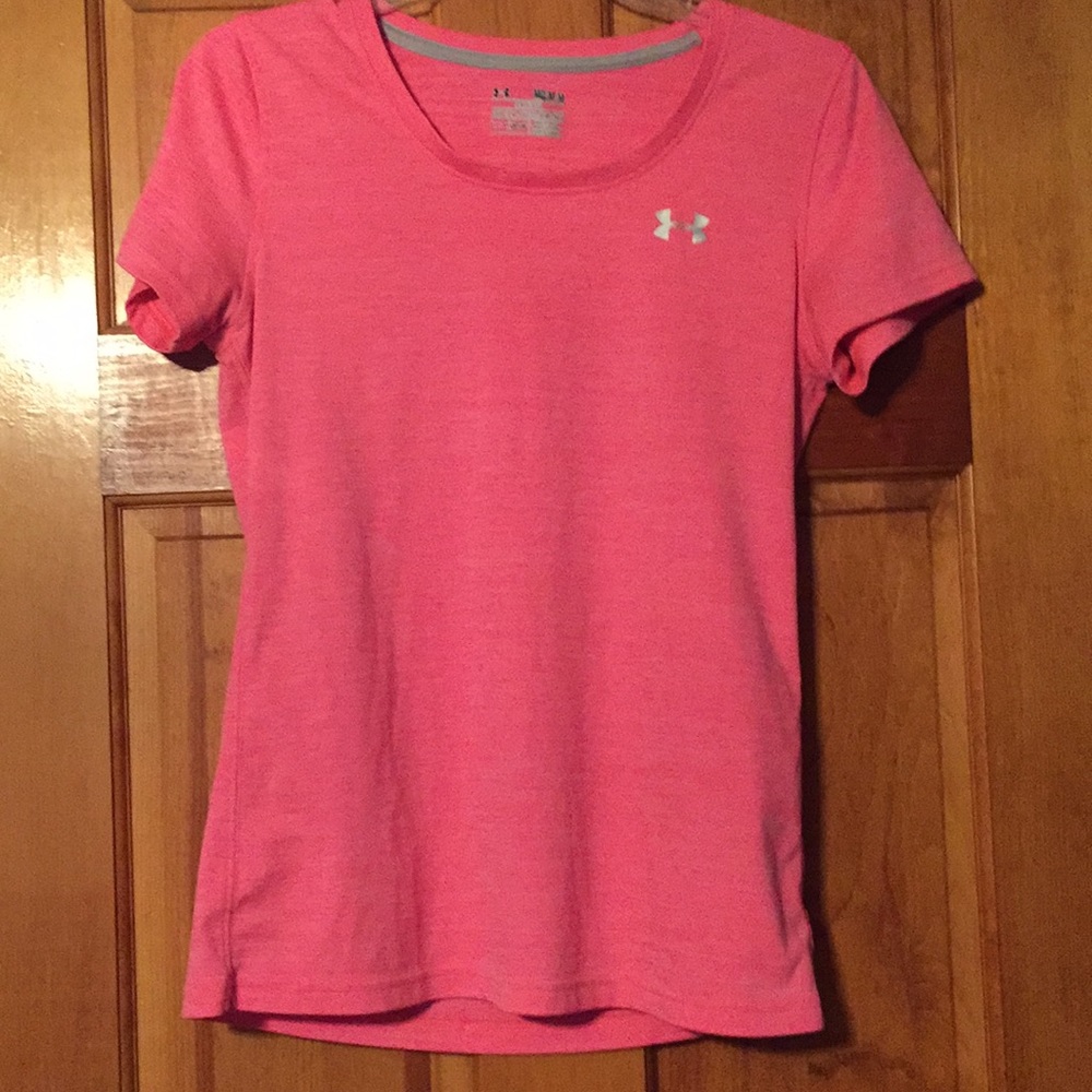 Under Armour Heat Gear Pink Short Sleeve Shirt